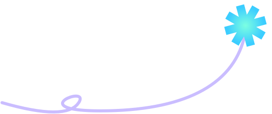 Blue Line with Pink flower